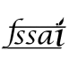 A close-up of a white surface with a stylized black script word or logo reading "fssai" across the center.